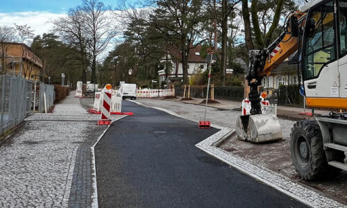 Baustelle Am Weinberg Kleinmachnow, 02/2024, Foto: Gemeinde Kleinmachnow